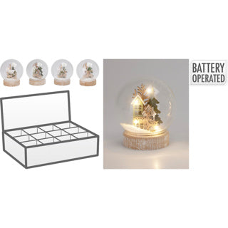 Maison boule d'eau led 11cm 4ass d