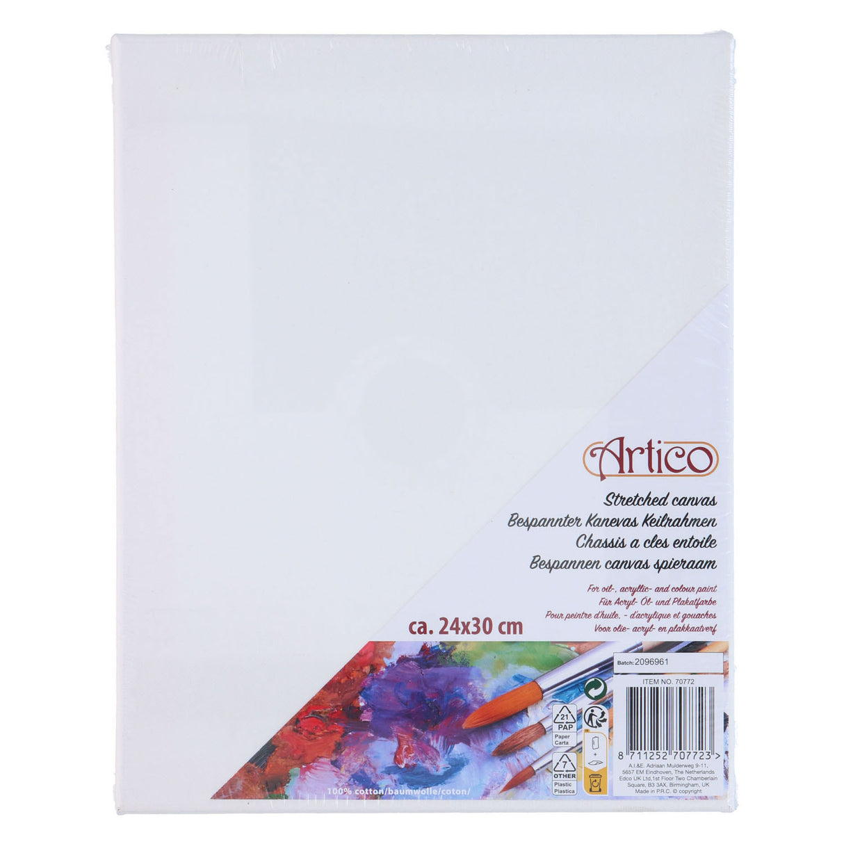 Canvas cloth on frame 24 x 30 cm