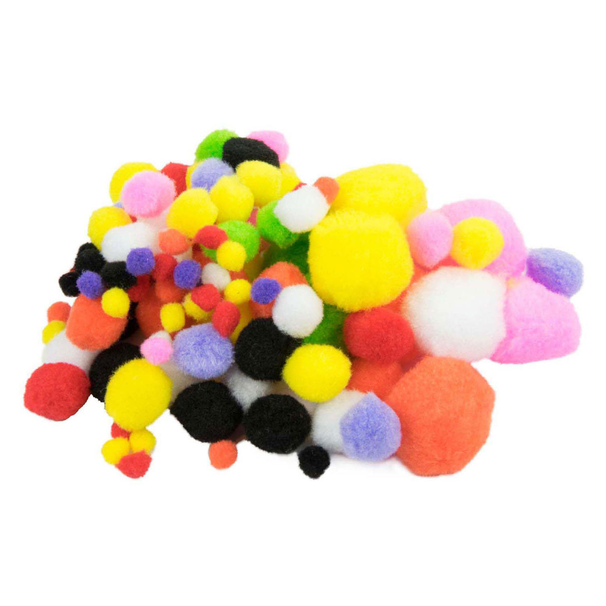Pompons colorés, 100 pcs.