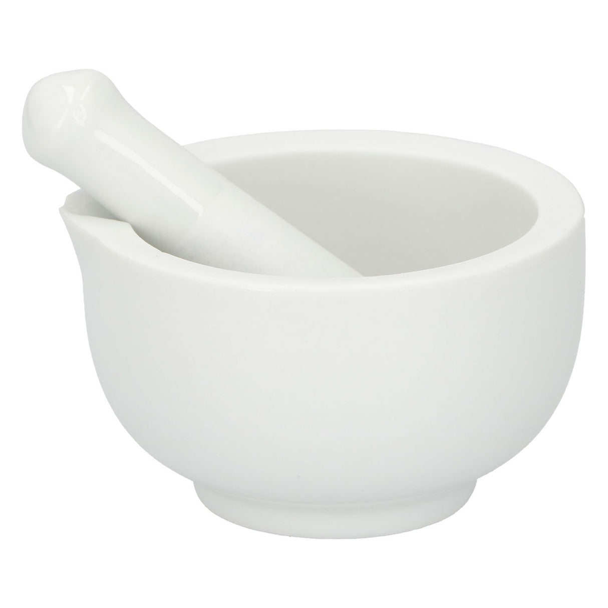 Alpina Kitchen Home Mortier Alpina avec pilon en céramique - Moulin à épices et moulin à épices - Mortier avec bec verseur - Convient pour le pesto, l'ail, les noix, les sauces et plus encore - Blanc