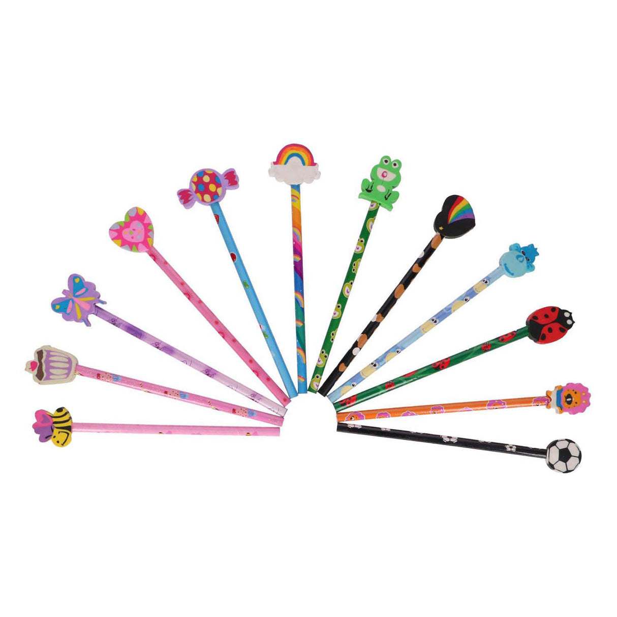 Crayons avec gomme, 6 pcs.