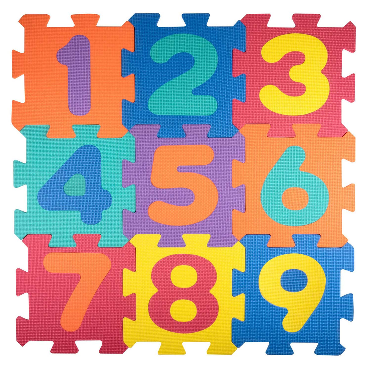Jouons au tapis de jeu figurines en mousse, 9 pcs.