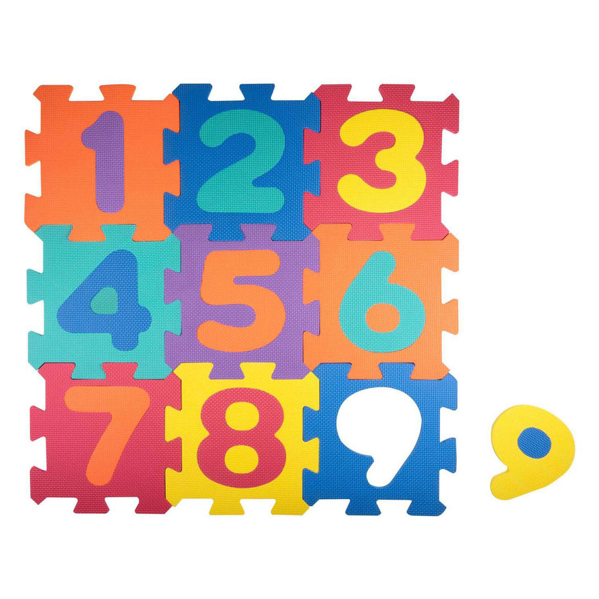 Jouons au tapis de jeu figurines en mousse, 9 pcs.