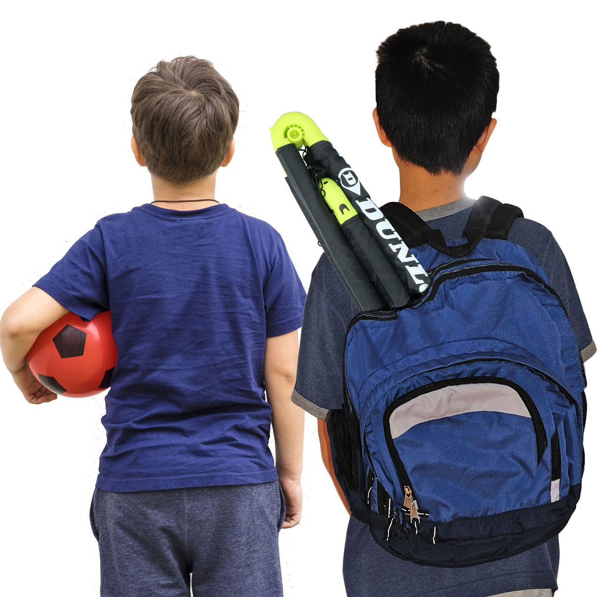 But de football Dunlop avec piquets au sol, lot de 2