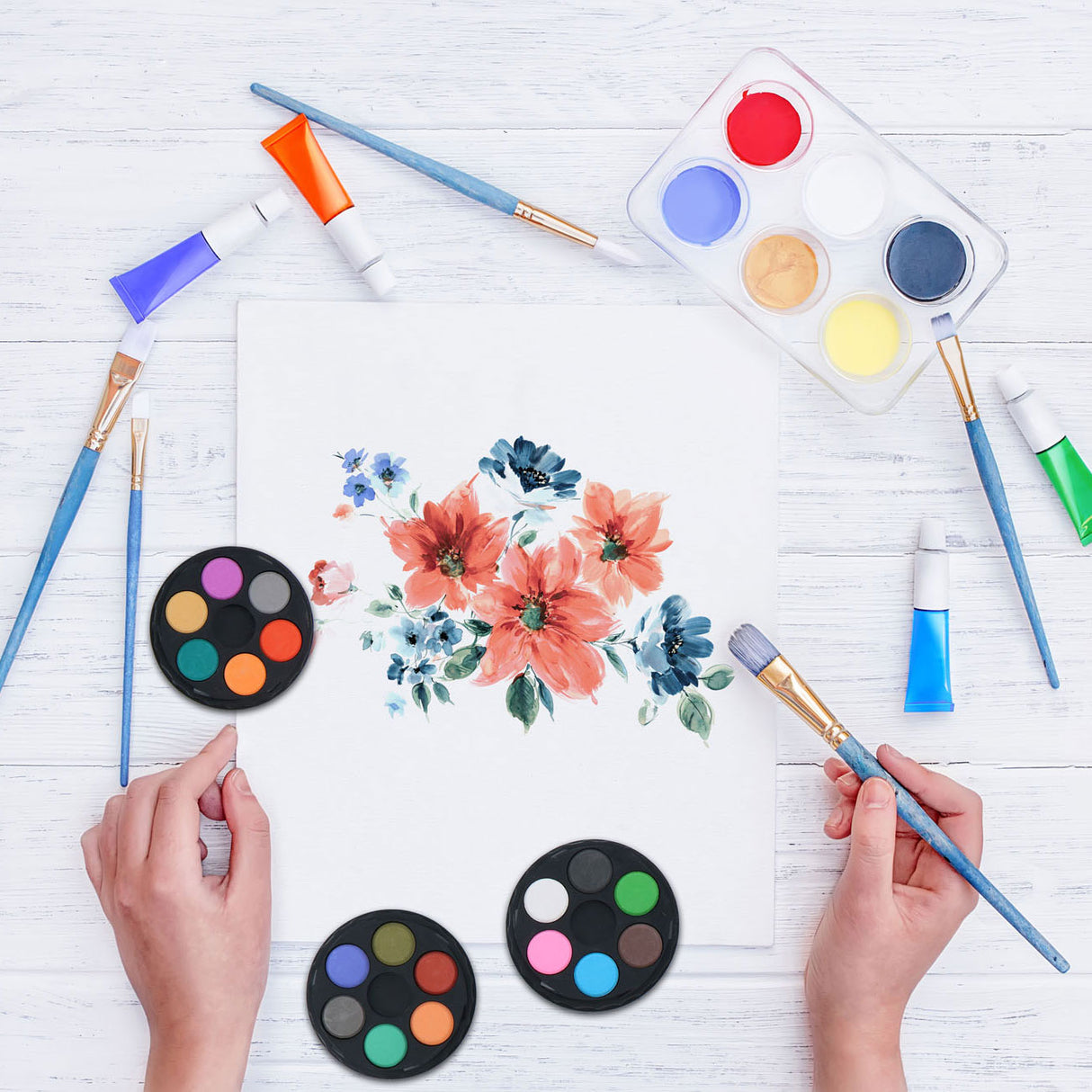 Set d'aquarelle rond, 36 pcs.
