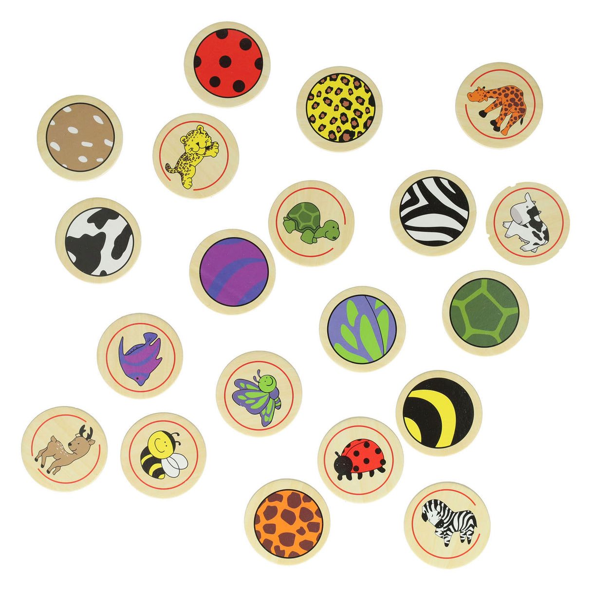 Jeu de mémoire en bois Marionettewood 20 pièces