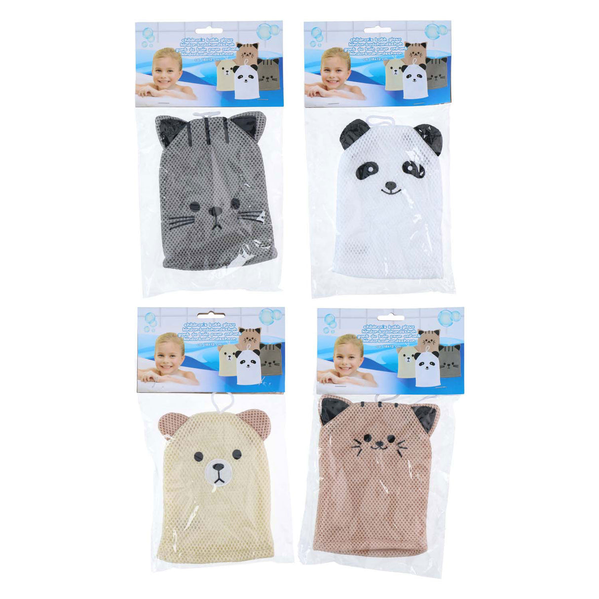 Gant de bain animal, 19cm