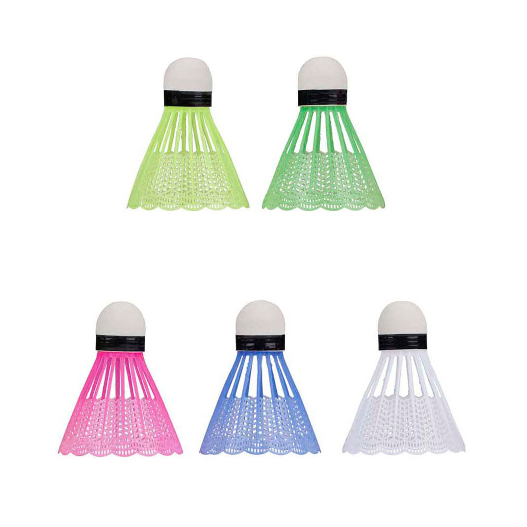Eddy toys navettes de badminton - 5 pièces - volants de badminton en plastique - navettes de badminton colorées - balles de badminton pour l'entraînement et le jeu récréatif