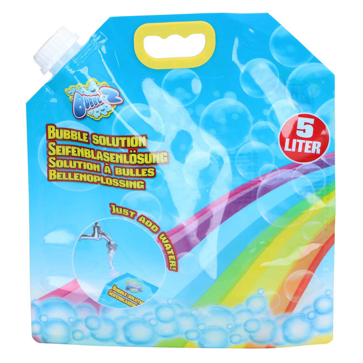 Savon à bulles Bubblez bubblez 5 litres - recharge souffleur à bulles - grande bouteille de liquide à bulles de savon pour enfants