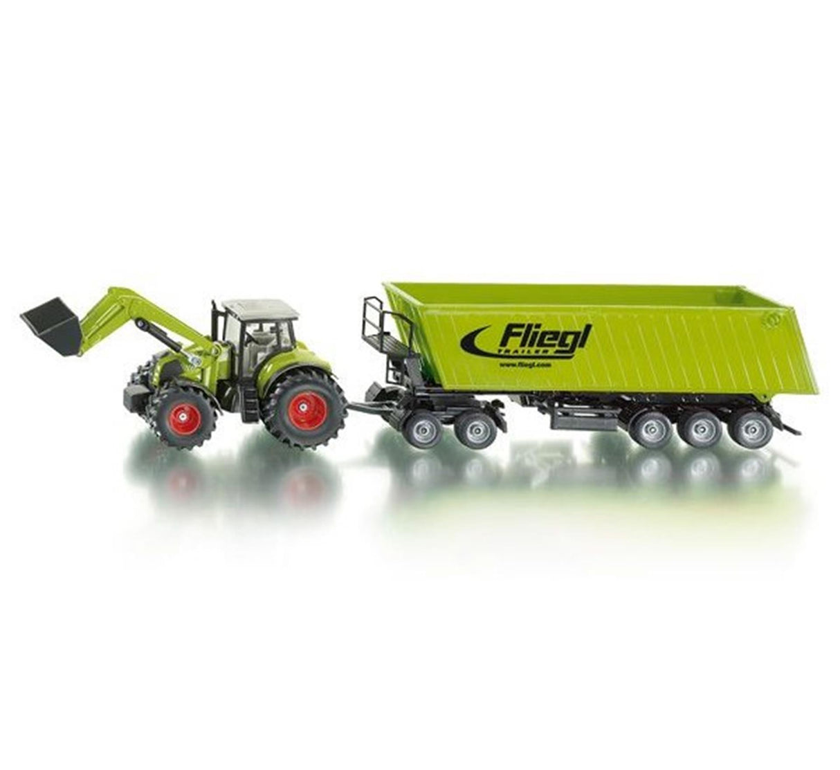 Tracteur Siku 1949 avec chargeur frontal, chariot et benne