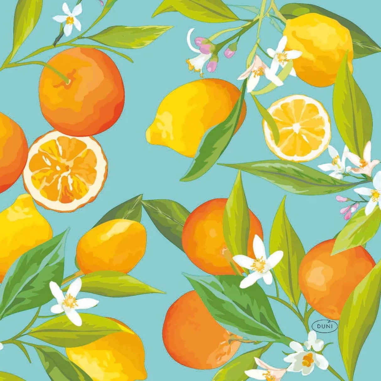 Serviettes Duni citronnier 24x24cm