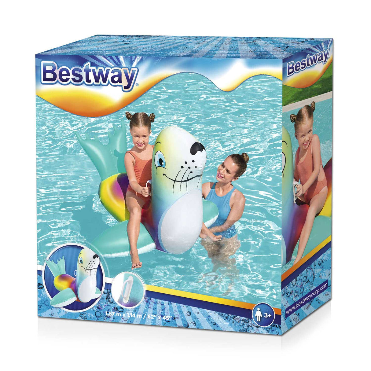 Figurine gonflable à porteur phoque Bestway