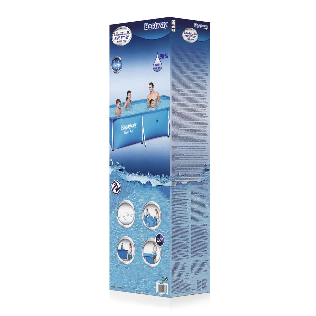 Piscine Bestway acier pro rectangle, 300cm