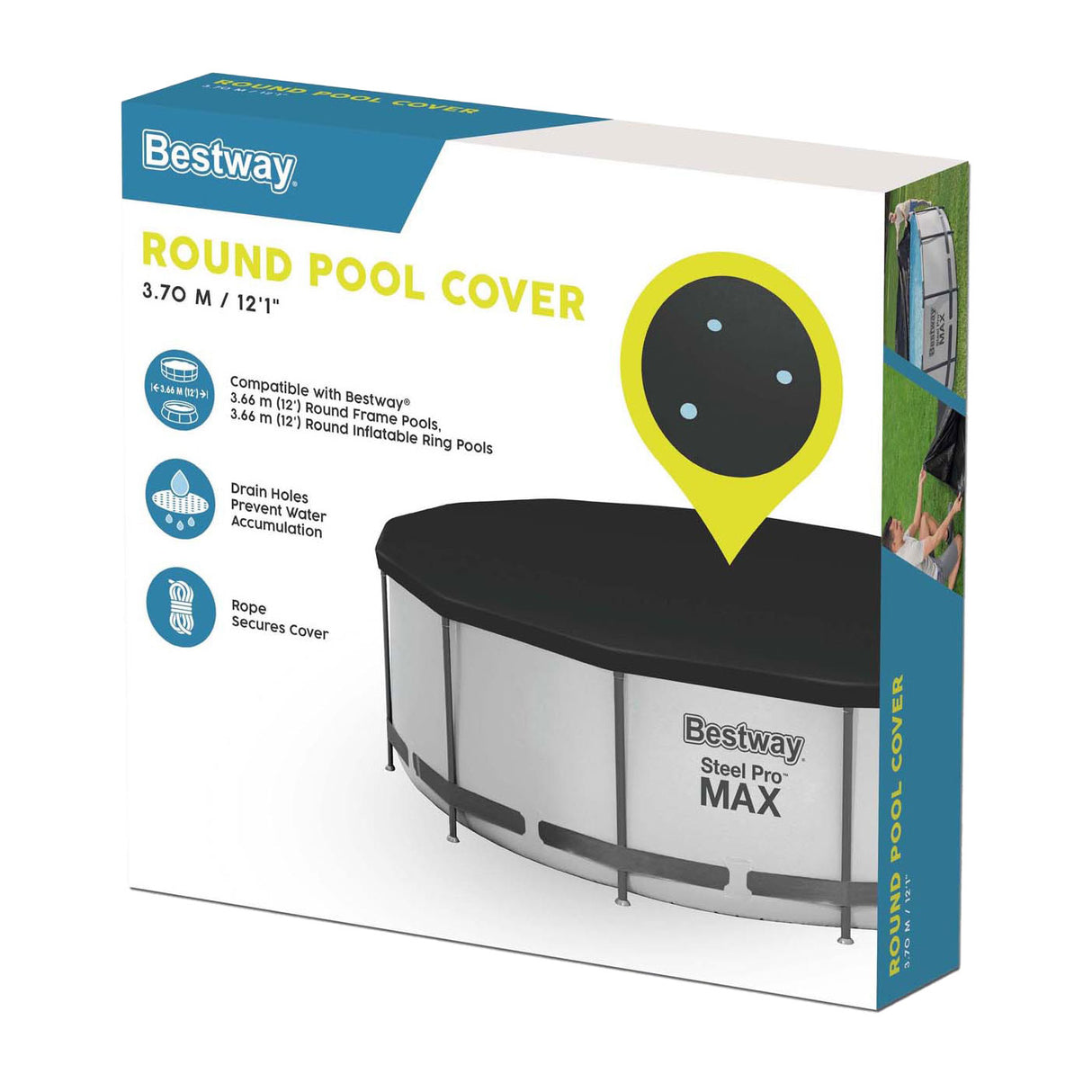 Bâche Bestway ronde, 360 366 cm