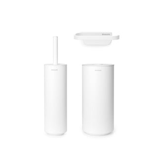 Accessoires de toilette Brabantia mindset, lot de 3 minéraux blanc frais