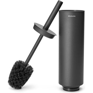Brabantia mindset brosse de toilette avec support - autoportante et suspendue - gris infini minéral