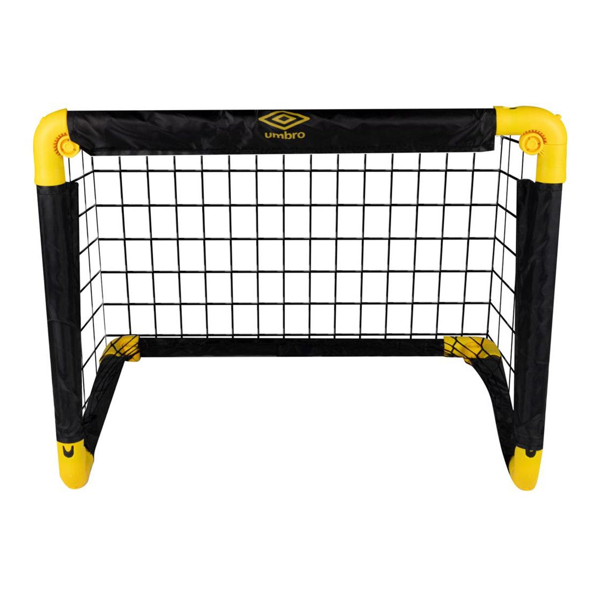 But de football Umbro - but de football 50 x 44 x 44 cm - but de football pliable - facile à ranger - but d'entraînement de football pour enfants et adultes - plastique - noir jaune