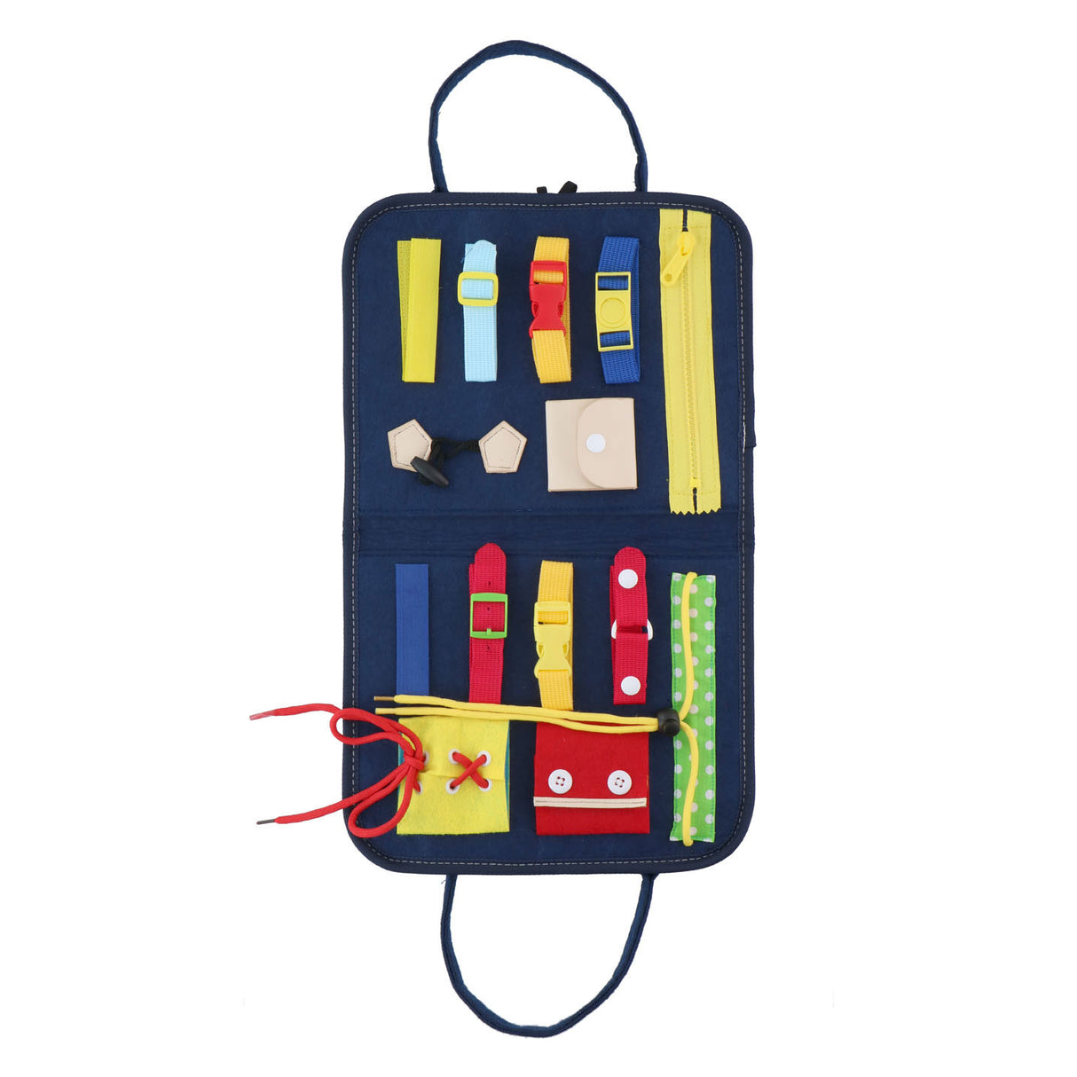Eddy Toys Livre d'activités Montessori - Apprendre à ouvrir et fermer les vêtements - Pratiquer la motricité