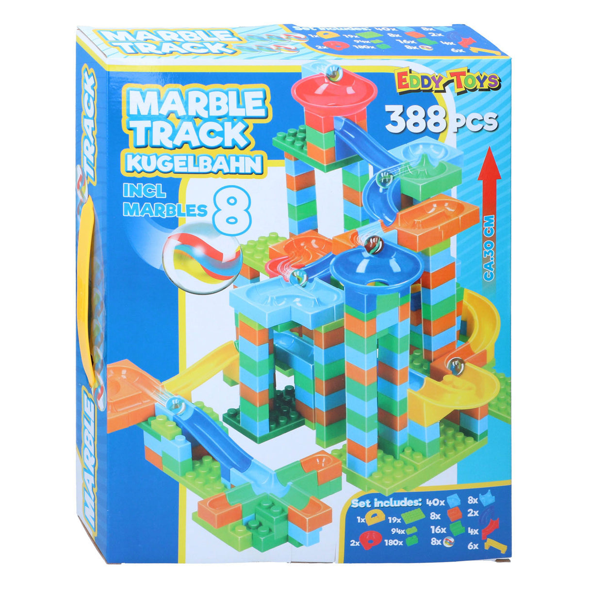 Eddy Toys piste de billes 388 pièces