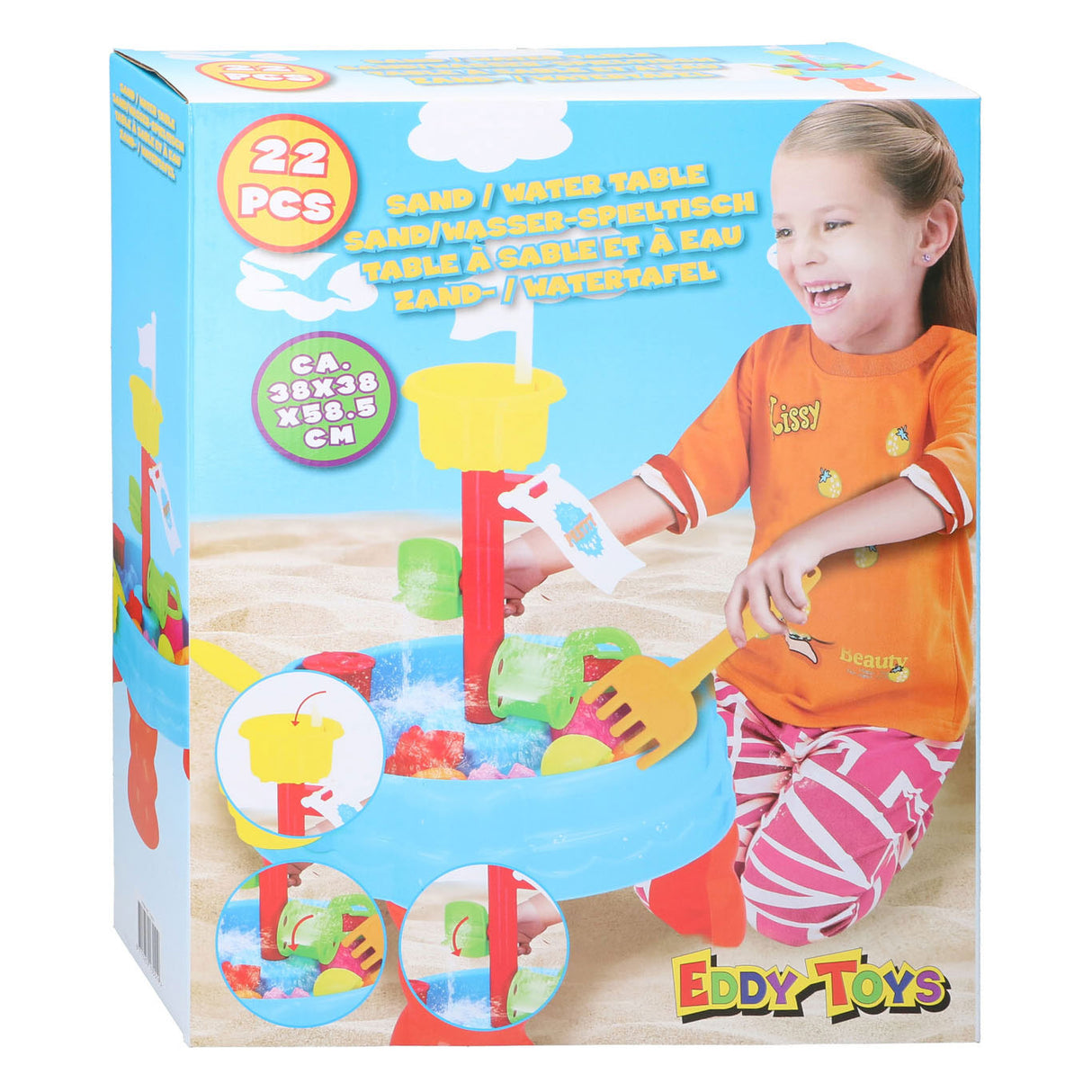 Nappe de sable et d'eau avec tour, 22 pcs.