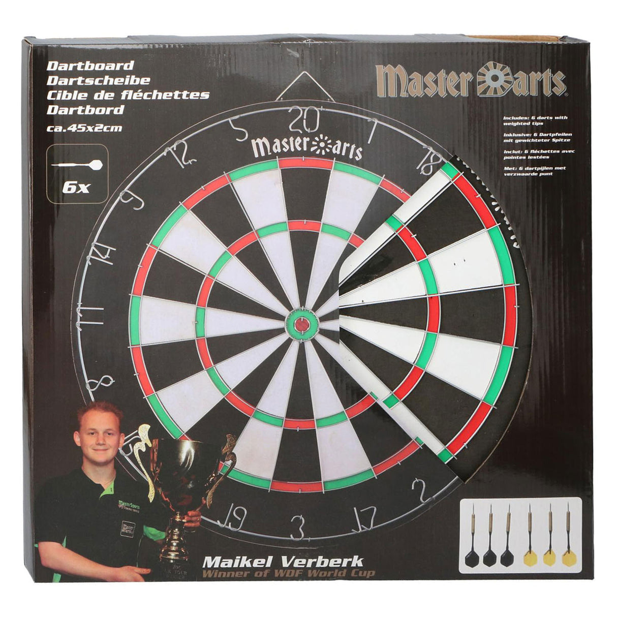 Master Darts Dartboard avec des flèches