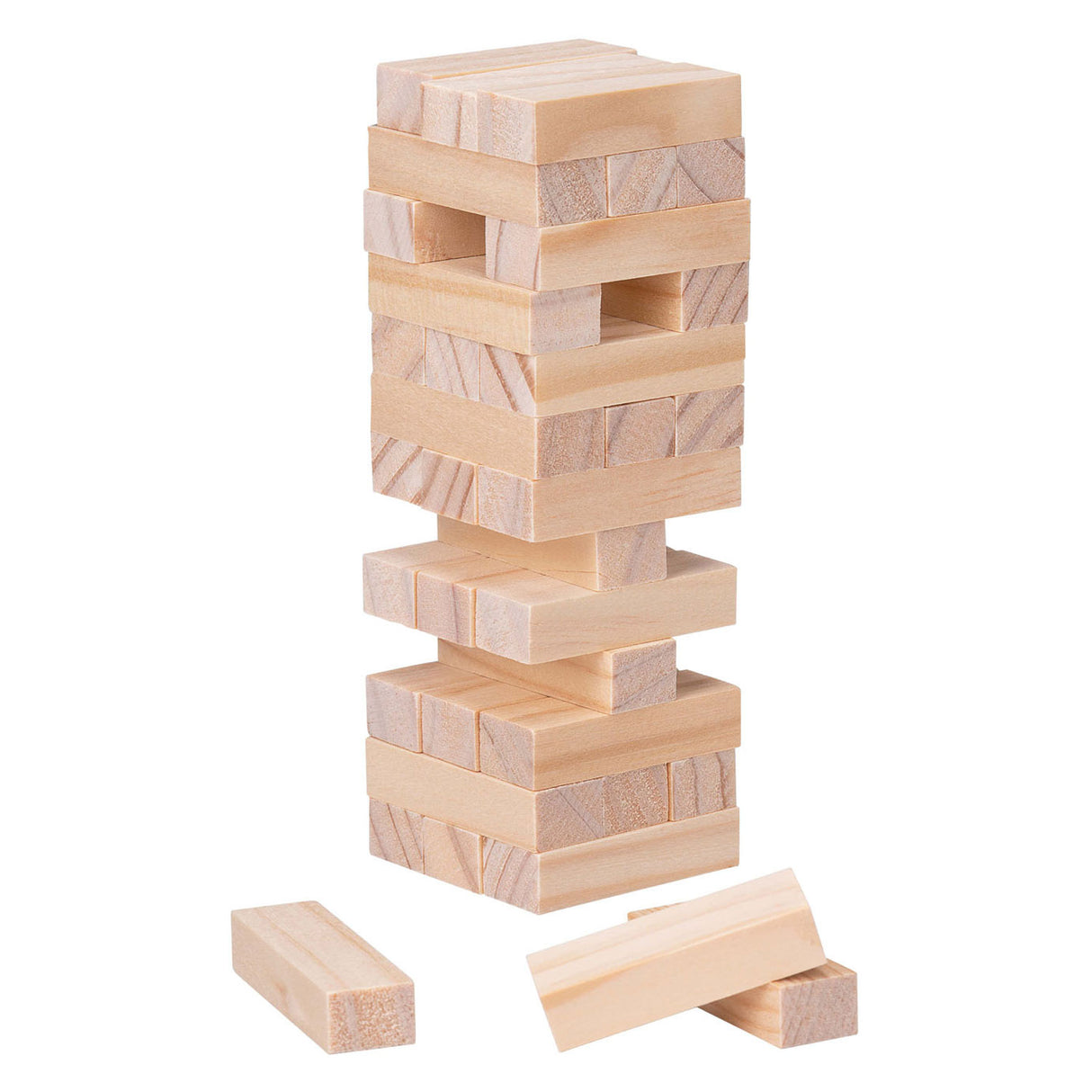 Mini jeu d'empilement en bois, 36dlg.