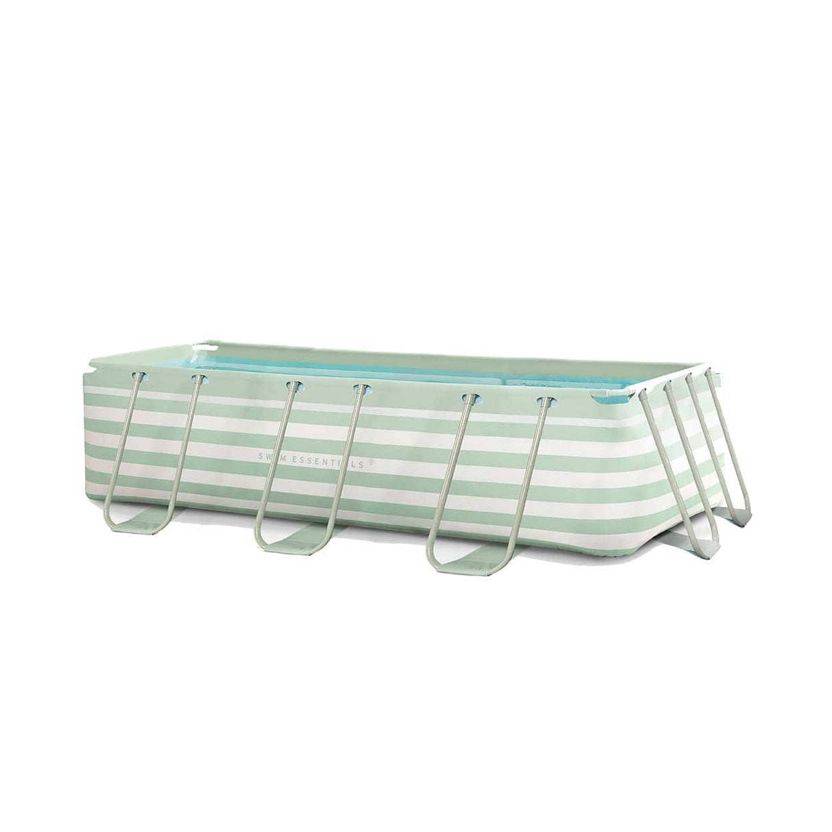 Essences | piscine hors sol vert blanc 400x200x100 cm