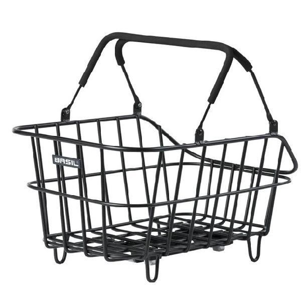 Panier à vélo Basil cento alu avec fixation cible 14 litres 39 x 24 x 15 - noir