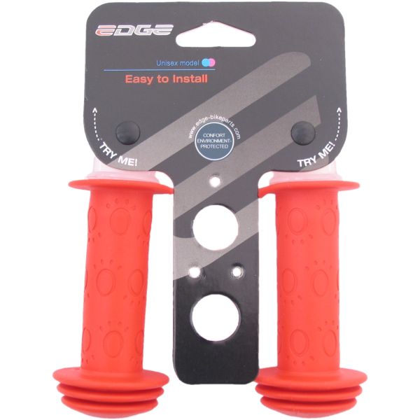 Poignées de vélo Edge Kiddy pour enfants - 96 mm, rouge