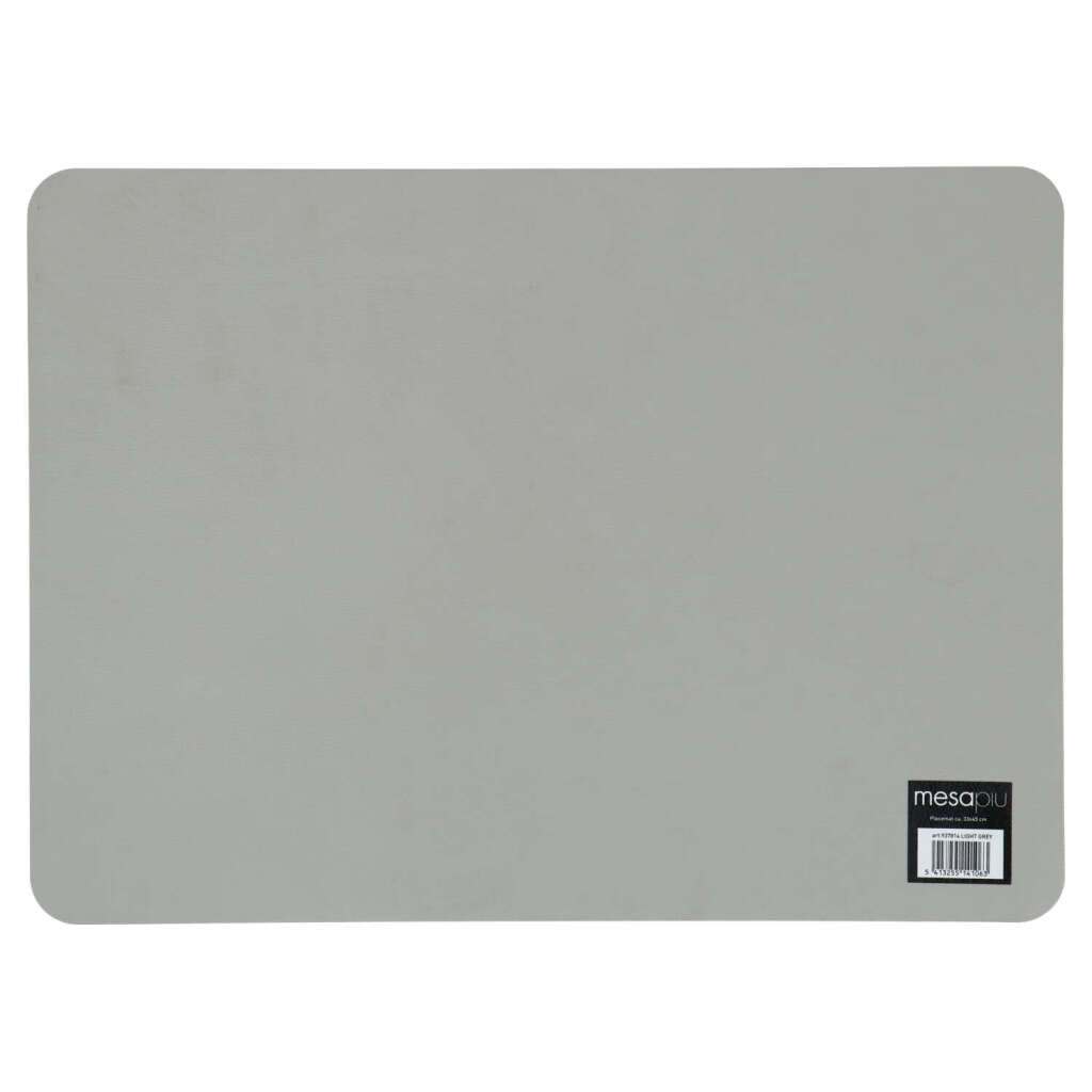 Divers set de table aspect cuir gris clair 45x33 cm