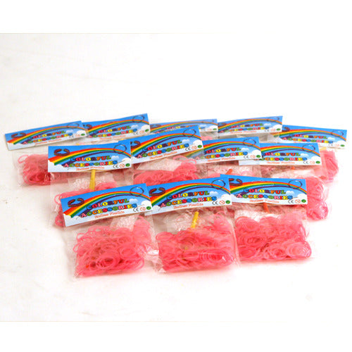 Loombands bandes de métier à tisser rose perle 200 pièces