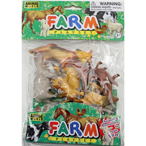 Animaux de la ferme du monde animal de base 8 pièces