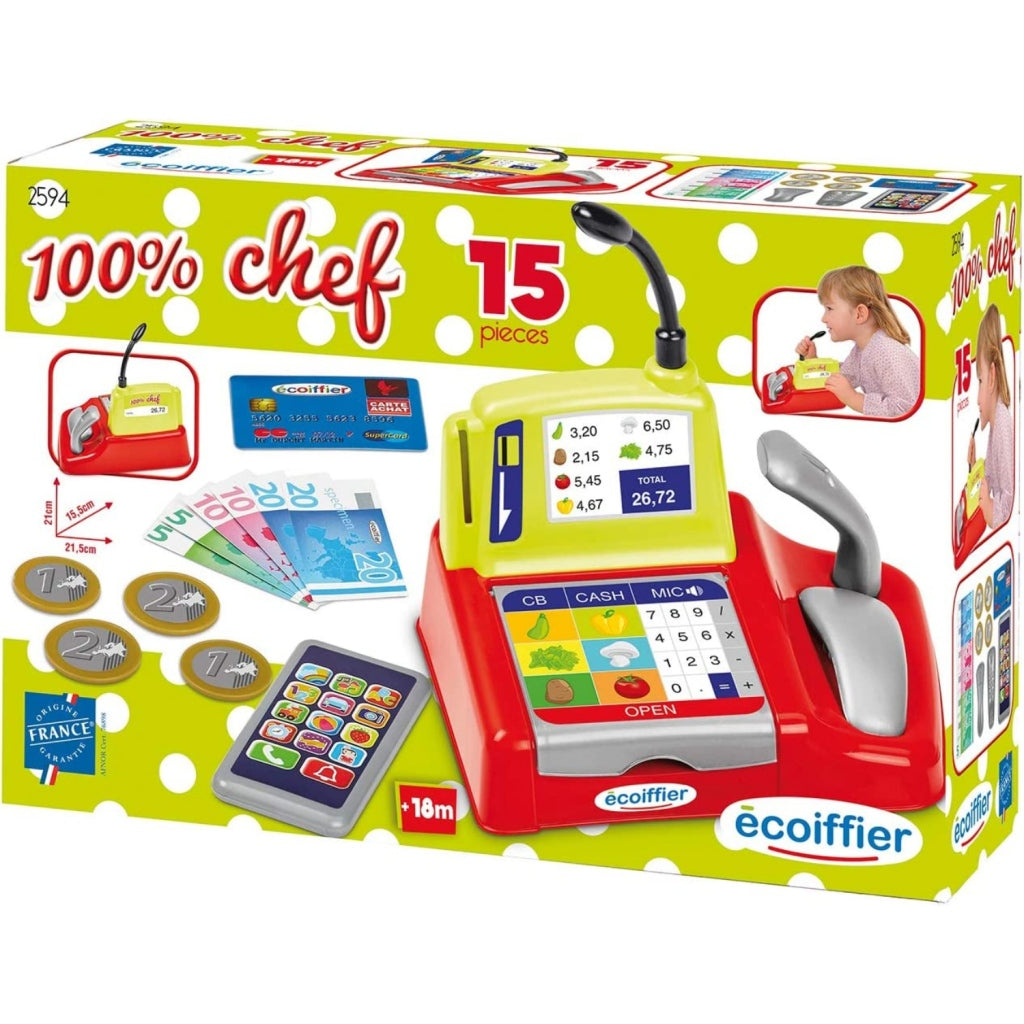 Coffret Caisse enregistreuse Ecoiffier 100% Chef