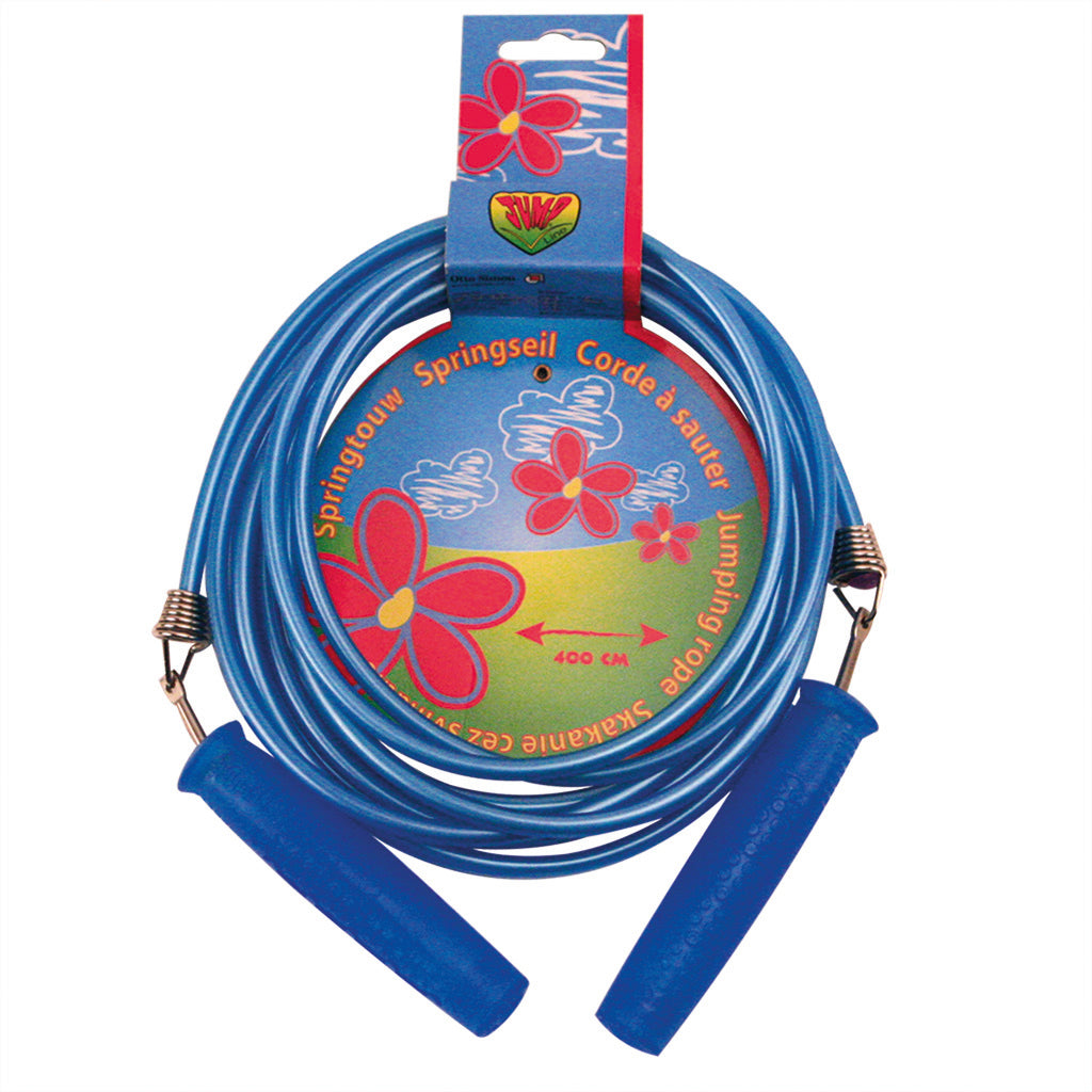Corde à sauter basique en plastique avec ressorts 4 m