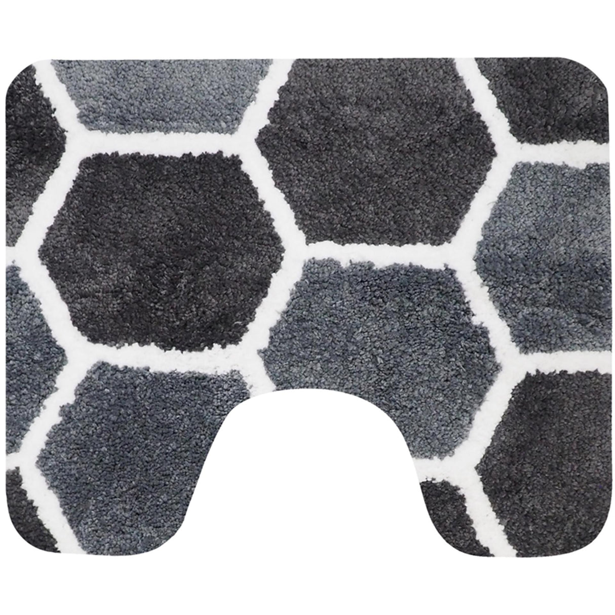 Tapis de toilette maison hollandaise rennes 60x50 cm gris