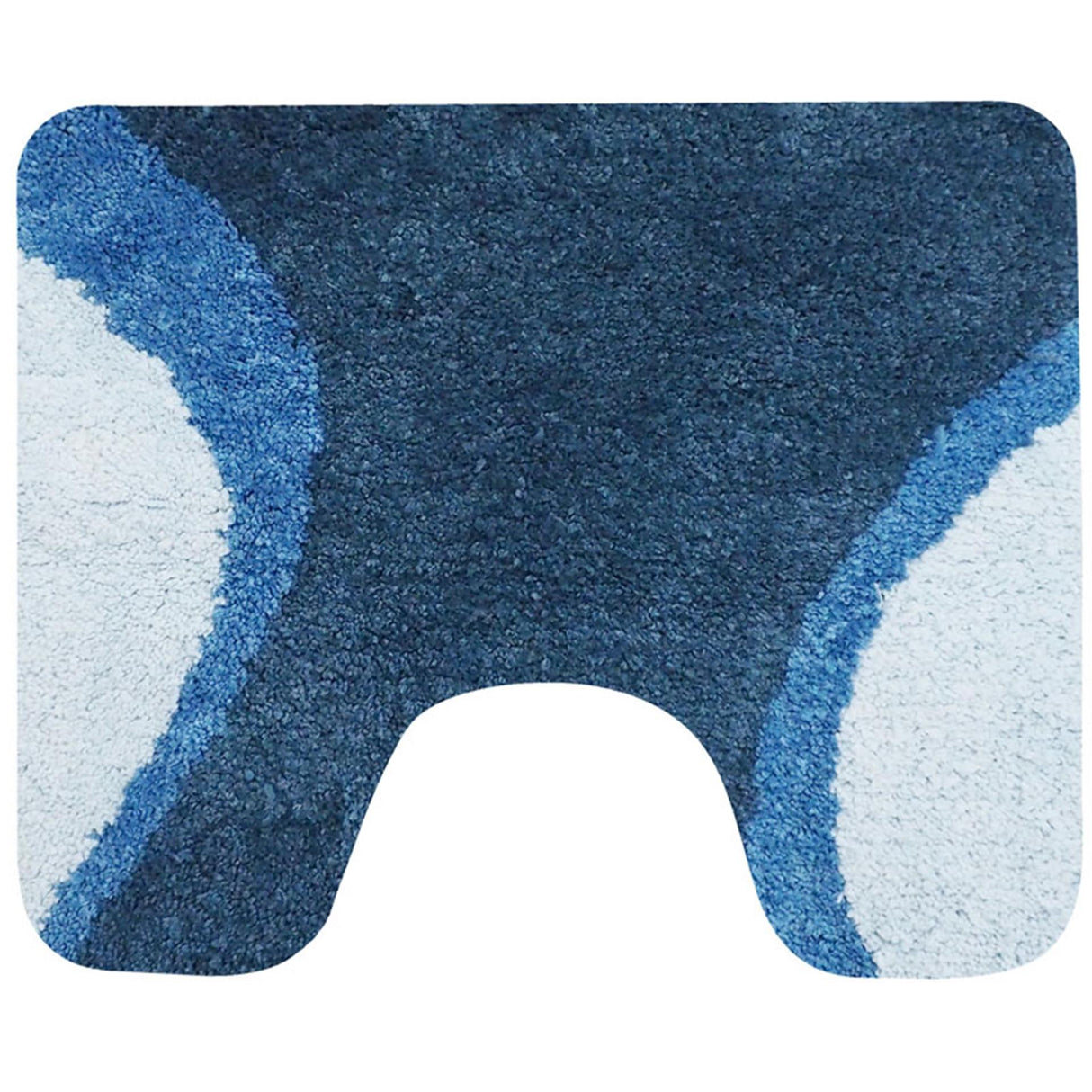 Tapis de toilette maison hollandaise metz 60x50 cm bleu