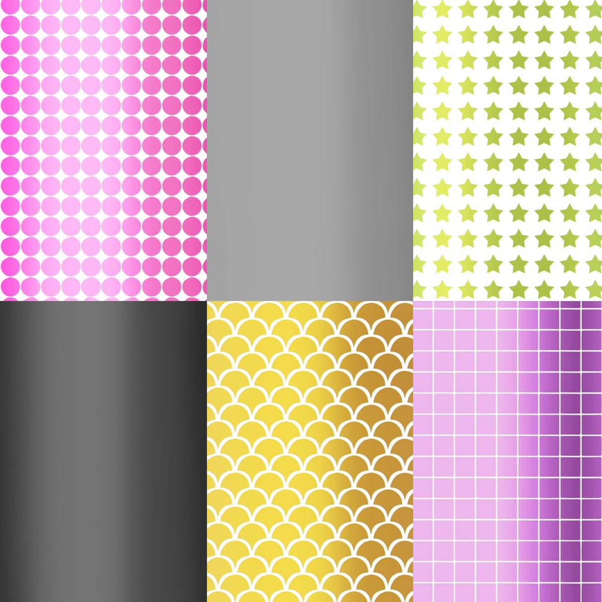 Cricut • mosaïque de vinyle premium permanente 30,5x122cm formes métalliques