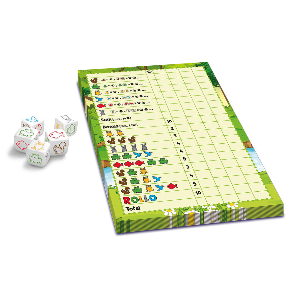 Asmodee rollo - animaux yatzee