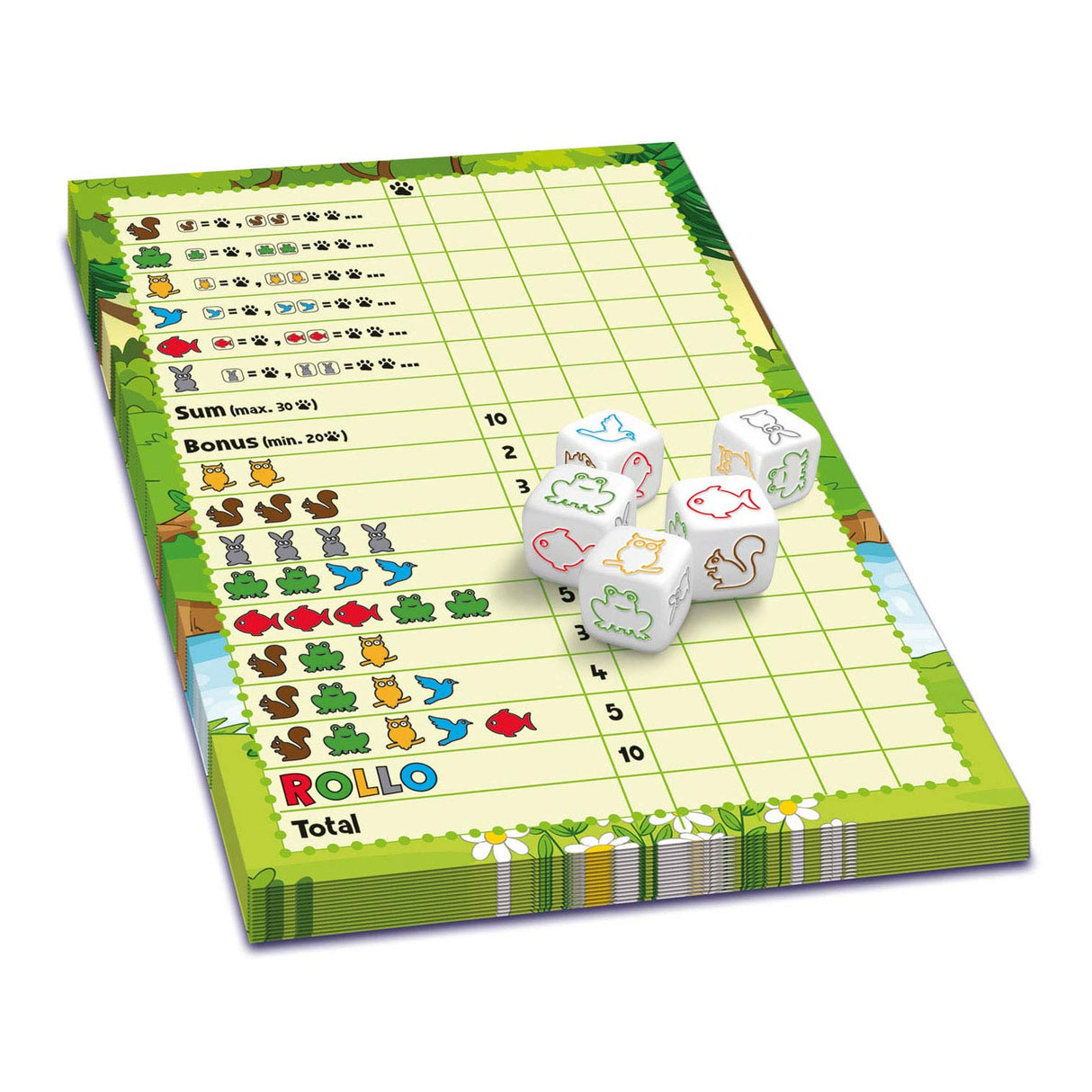 Asmodee rollo - animaux yatzee