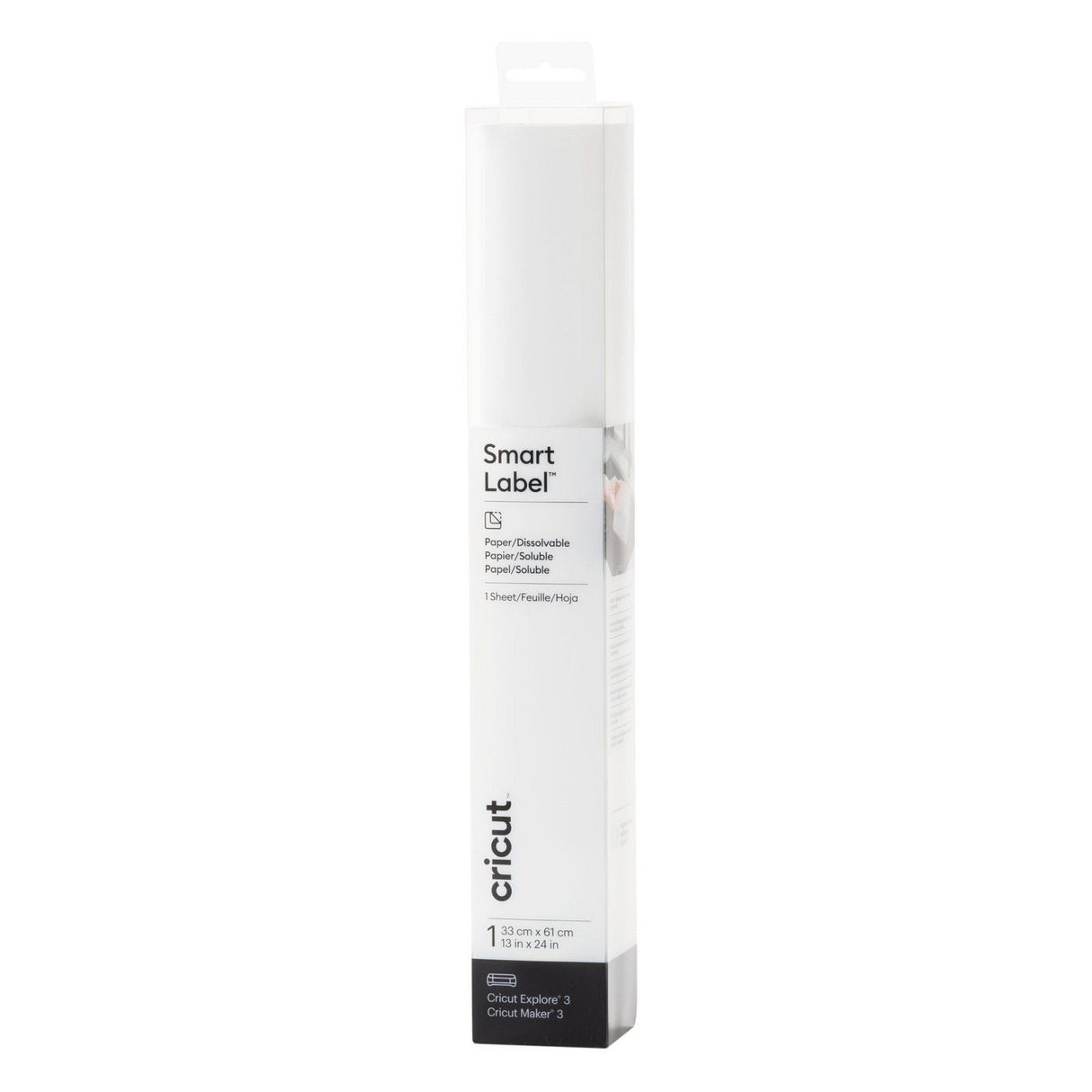 Cricut • étiquettes intelligentes solubles 61x33cm 1 feuille blanche