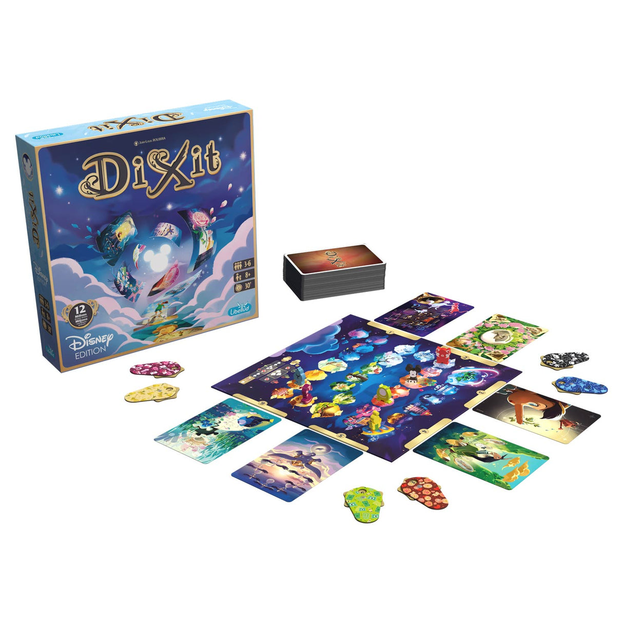 Libellud - dixit disney - jeu de société créatif - 84 cartes basées sur les films Disney Pixar
