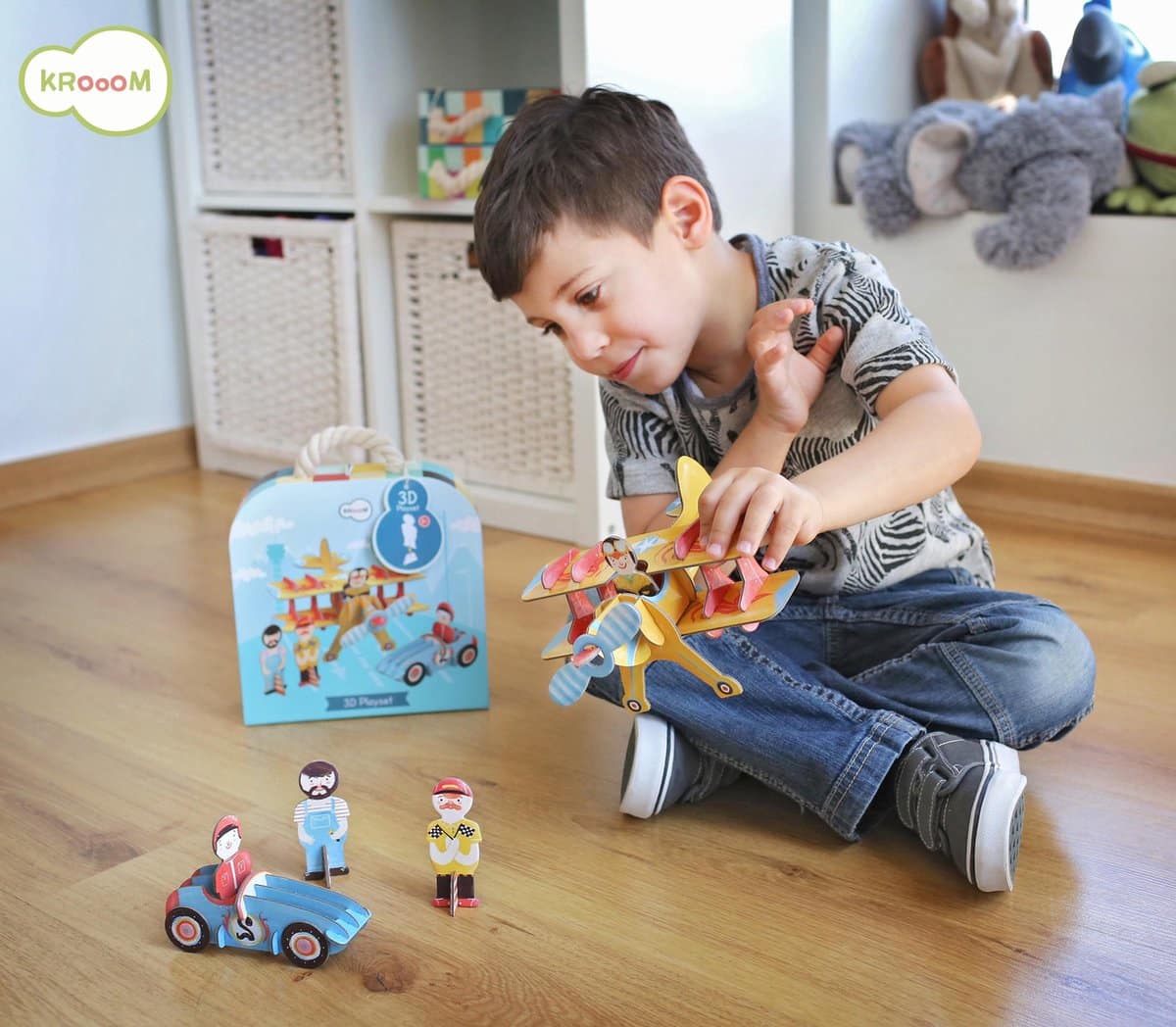 Ensemble de jeu Dam Kroom 3D, construisez les véhicules et jouez avec eux