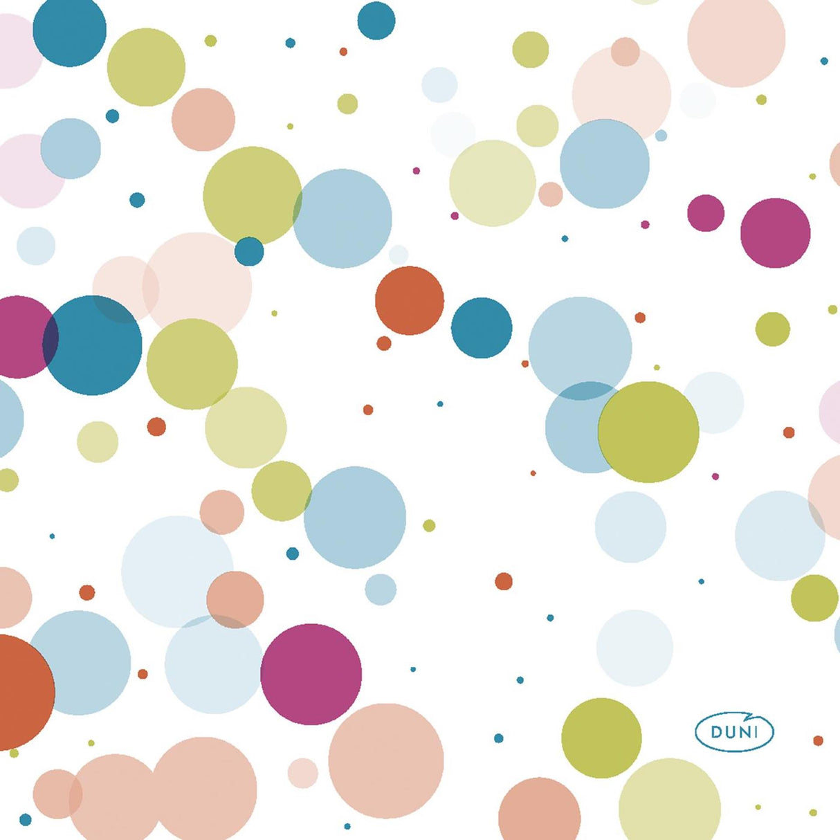 Duni serviettes festives bulles multi 24x24cm 20 pièces
