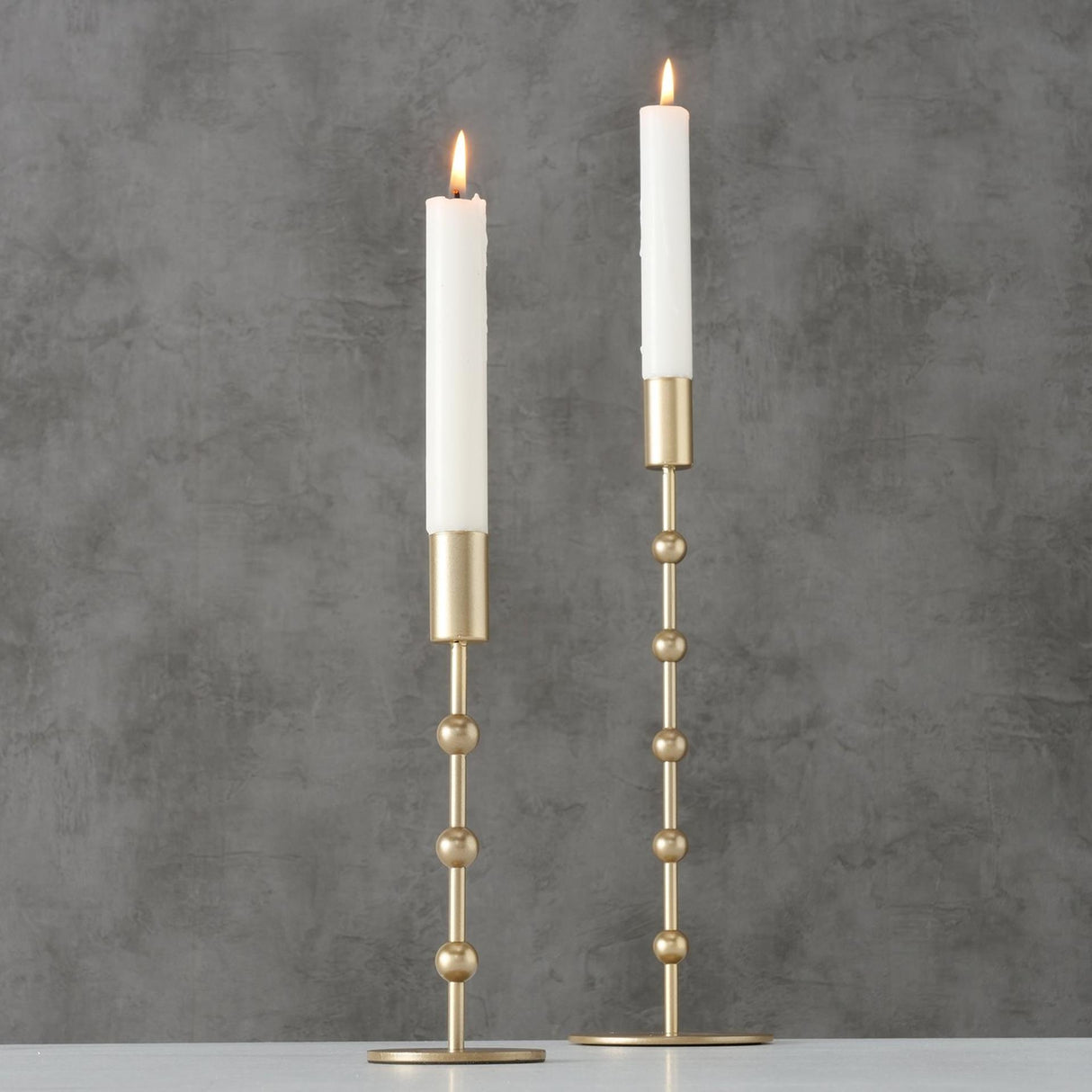 Ensemble de porte-bougies Boltze Kimberly 2 pièces or
