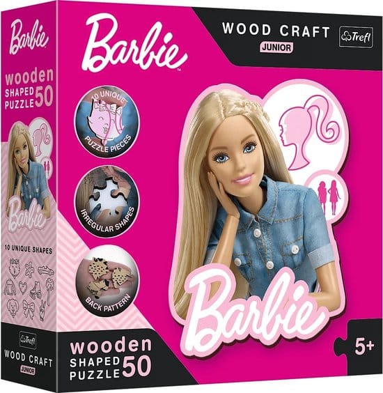 Puzzle en bois Oku Barbie junior avec 50 pièces en bois