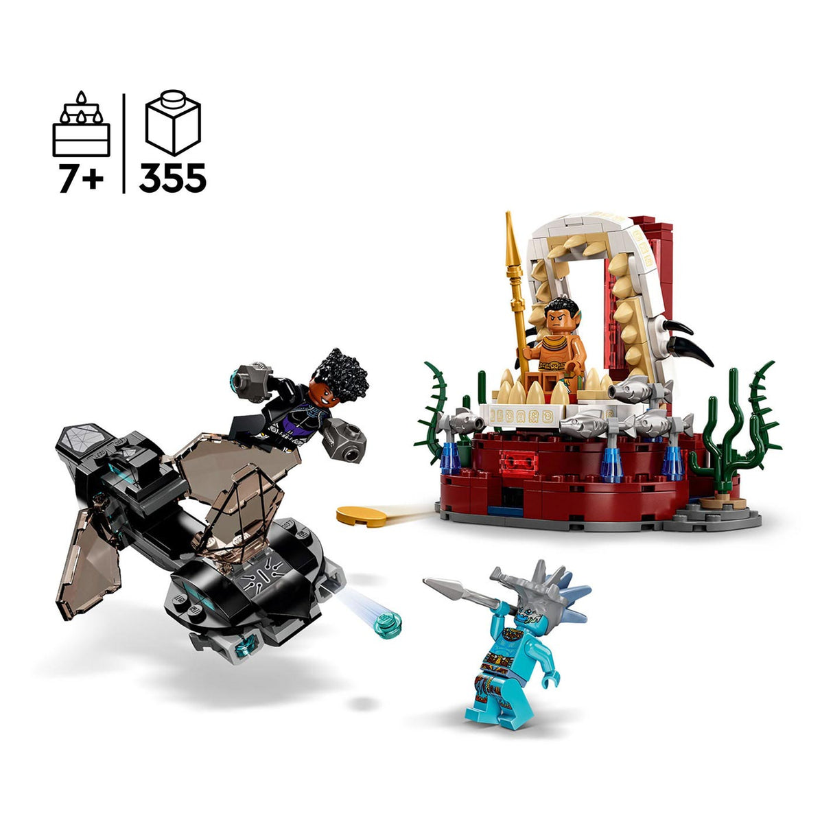 Lego Marvel - Jouet de construction de la salle du trône du roi Namor (76213)