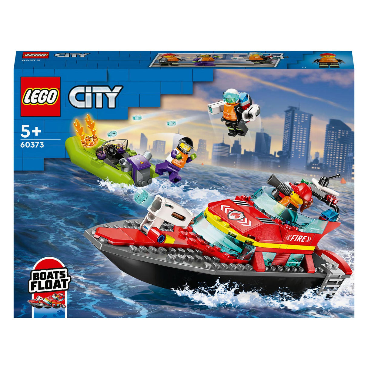 Jouet de feu de bateau de sauvetage Lego City pour enfants - 60373