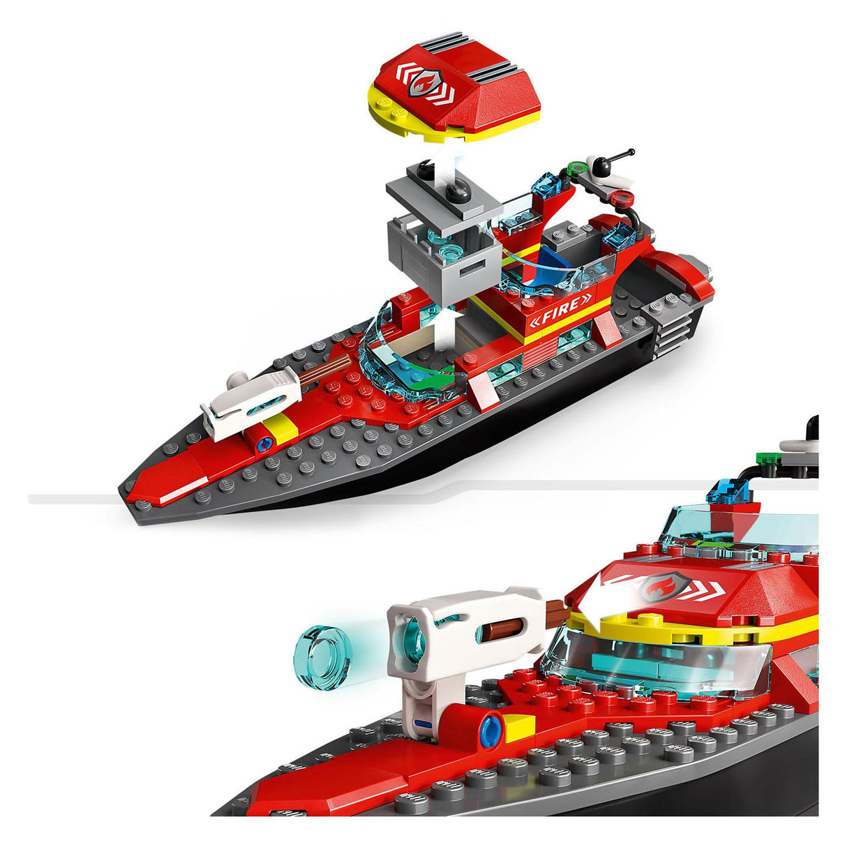 Jouet de feu de bateau de sauvetage Lego City pour enfants - 60373