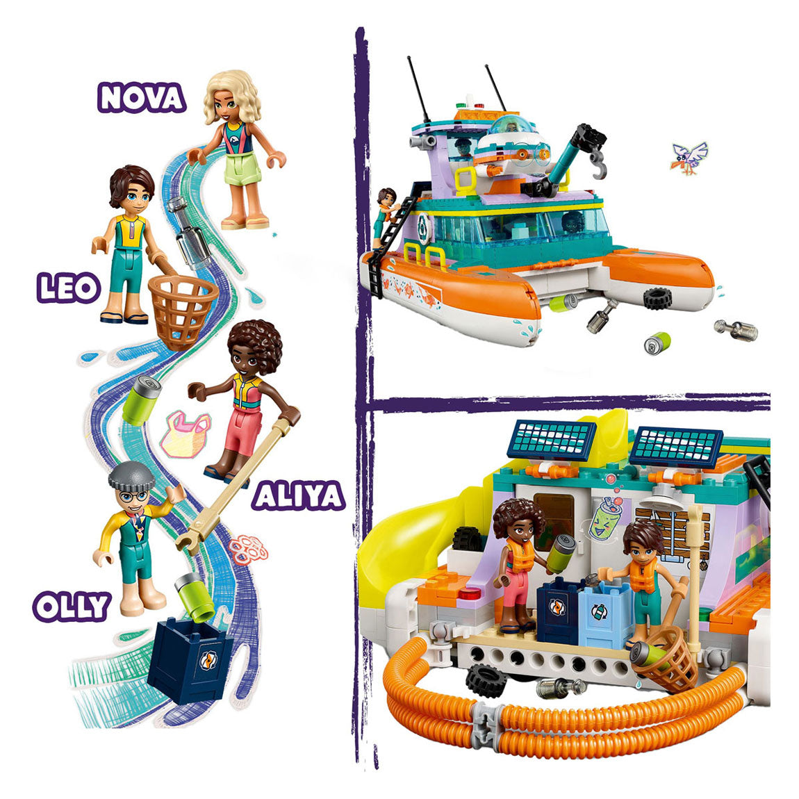Lego Friends - jouet de construction de bateau de sauvetage en mer (41734)