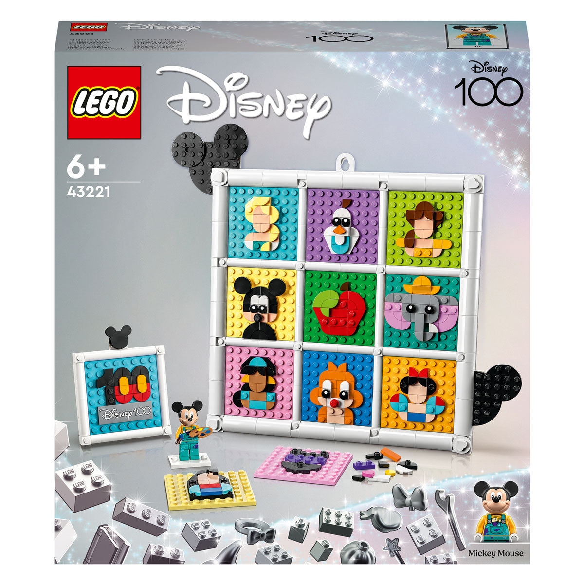 Lego Disney - 100 ans de figurines d'animation Disney, jouets de construction (43221)